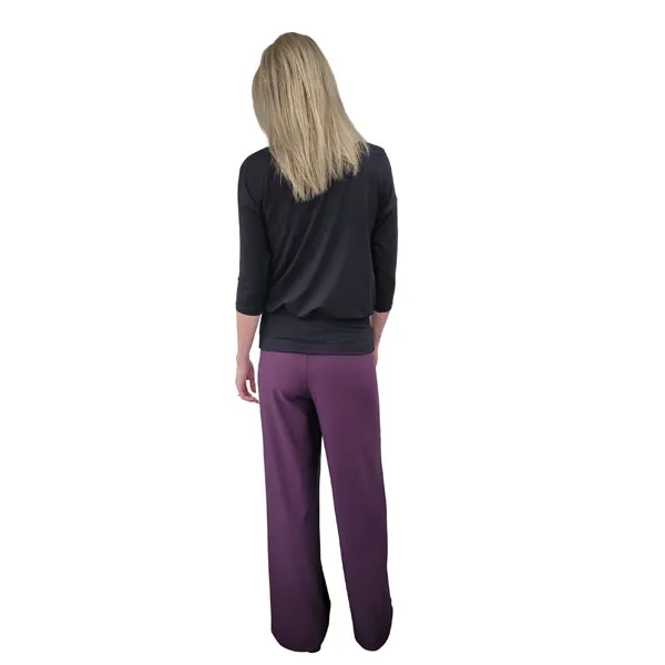 WOMEN'S PALAZZO PANTS EGGPLANT
