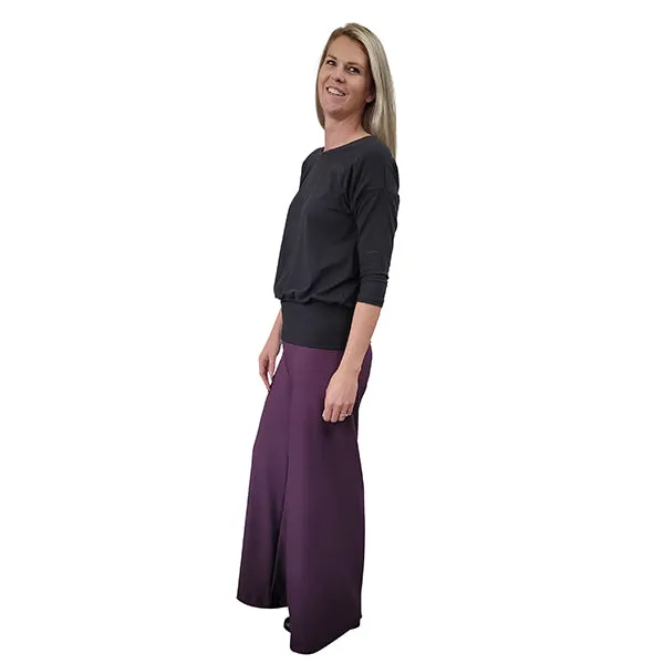 WOMEN'S PALAZZO PANTS EGGPLANT