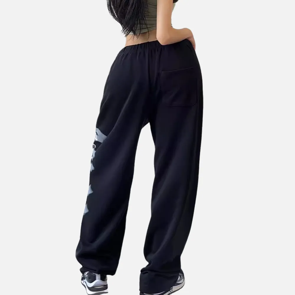 Women's Simple Gothic Letter Print Sweatpants