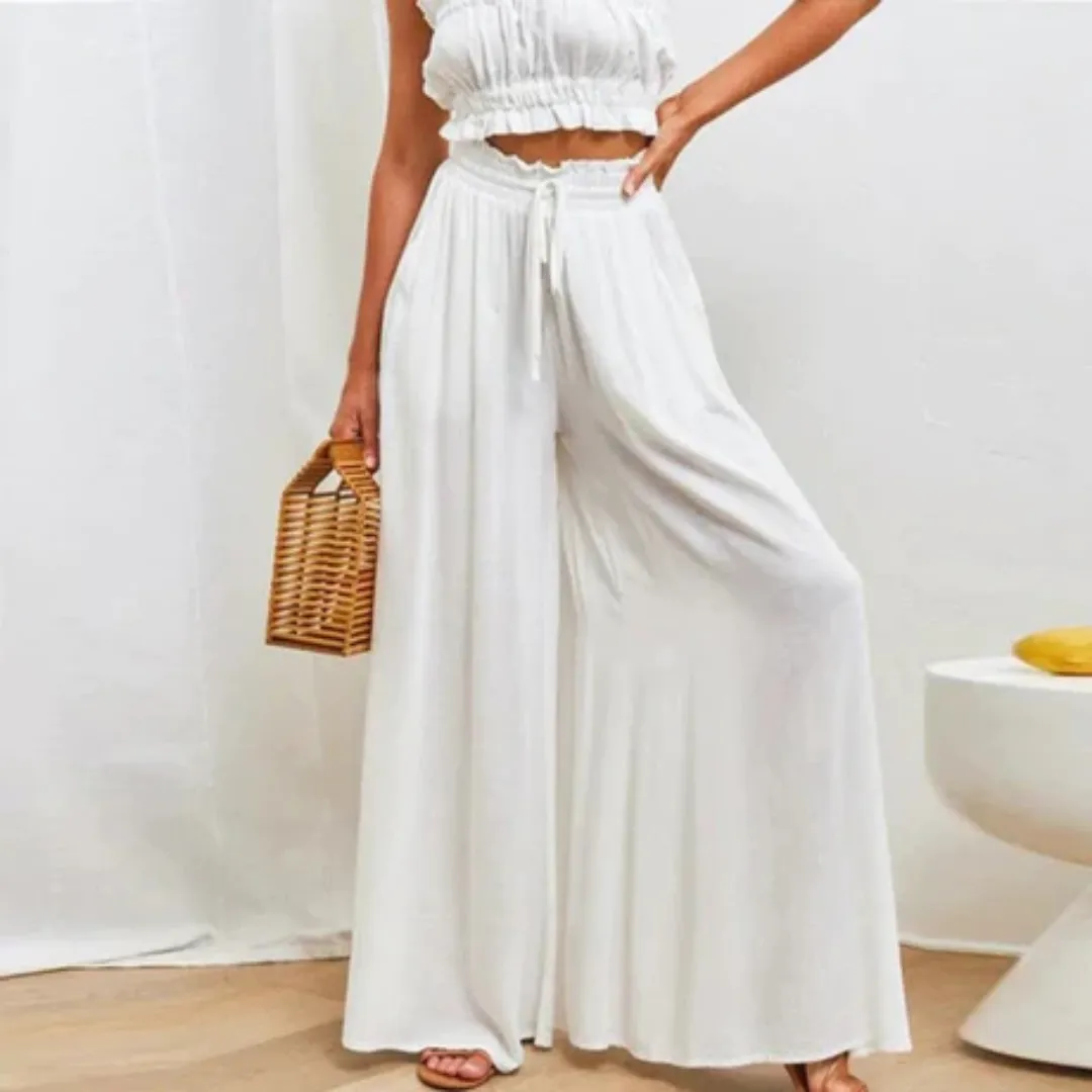 Women's Summer Palazzo Pants | High Waisted