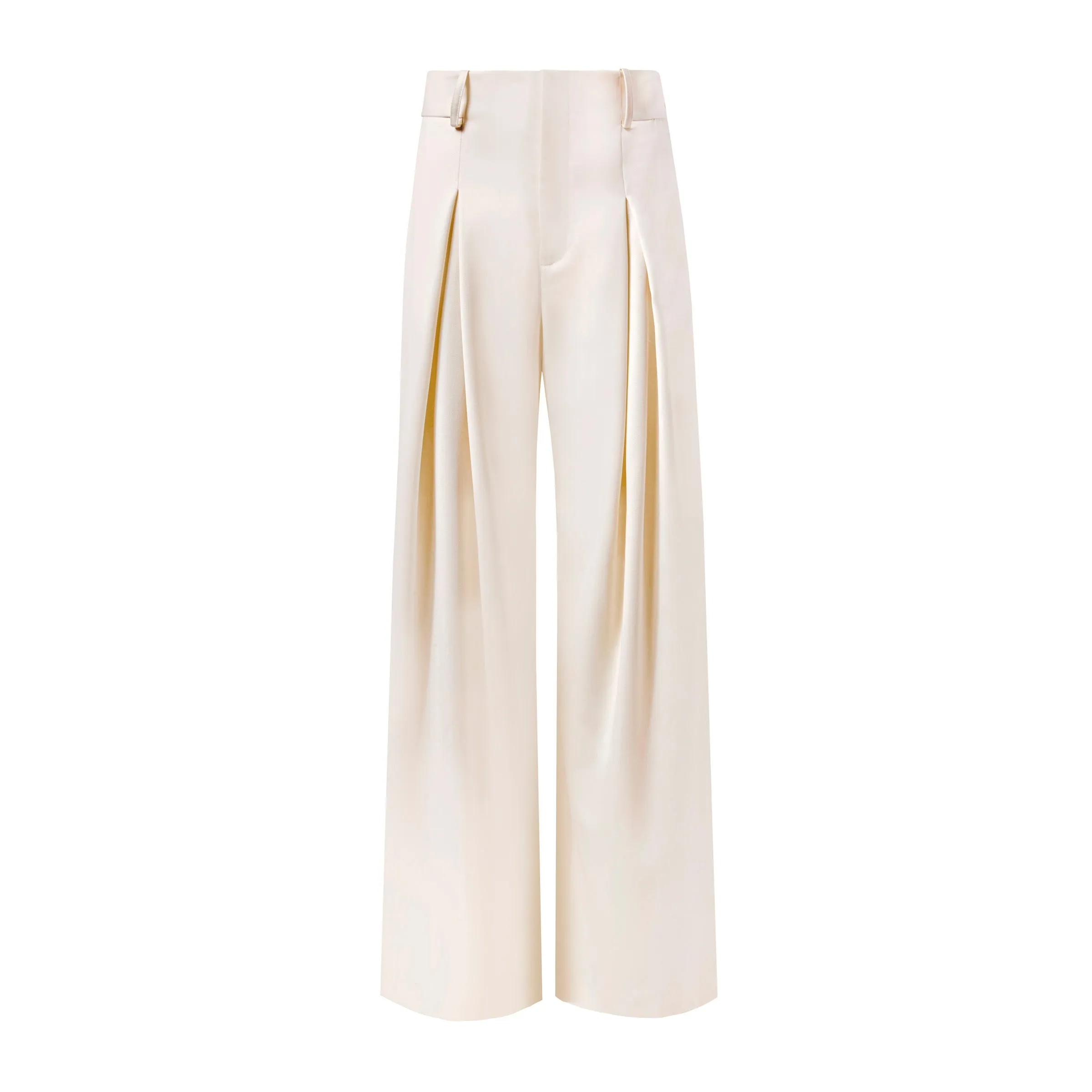 Wool Palazzo Pants in White