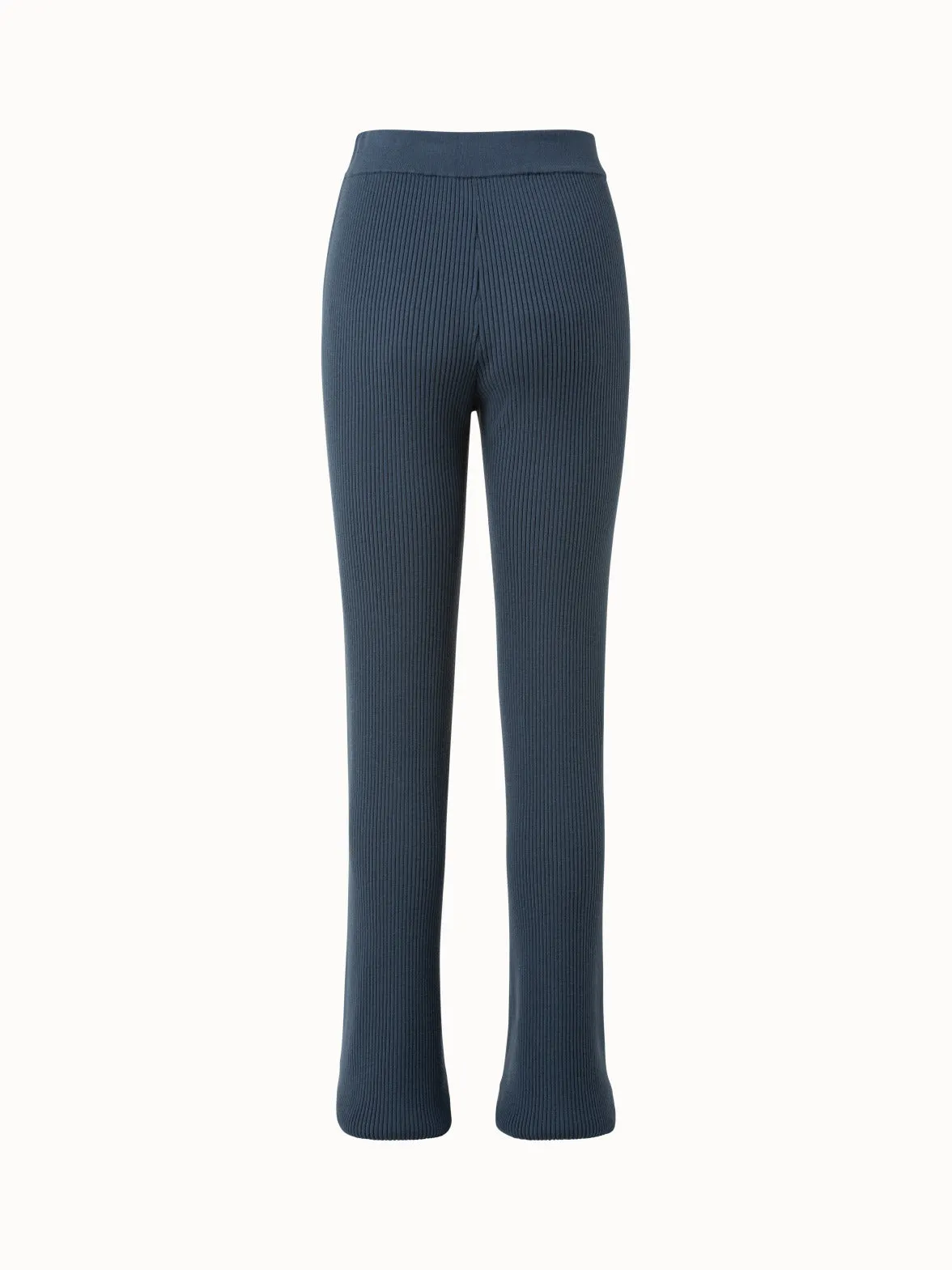 Wool Rib Knit Pants