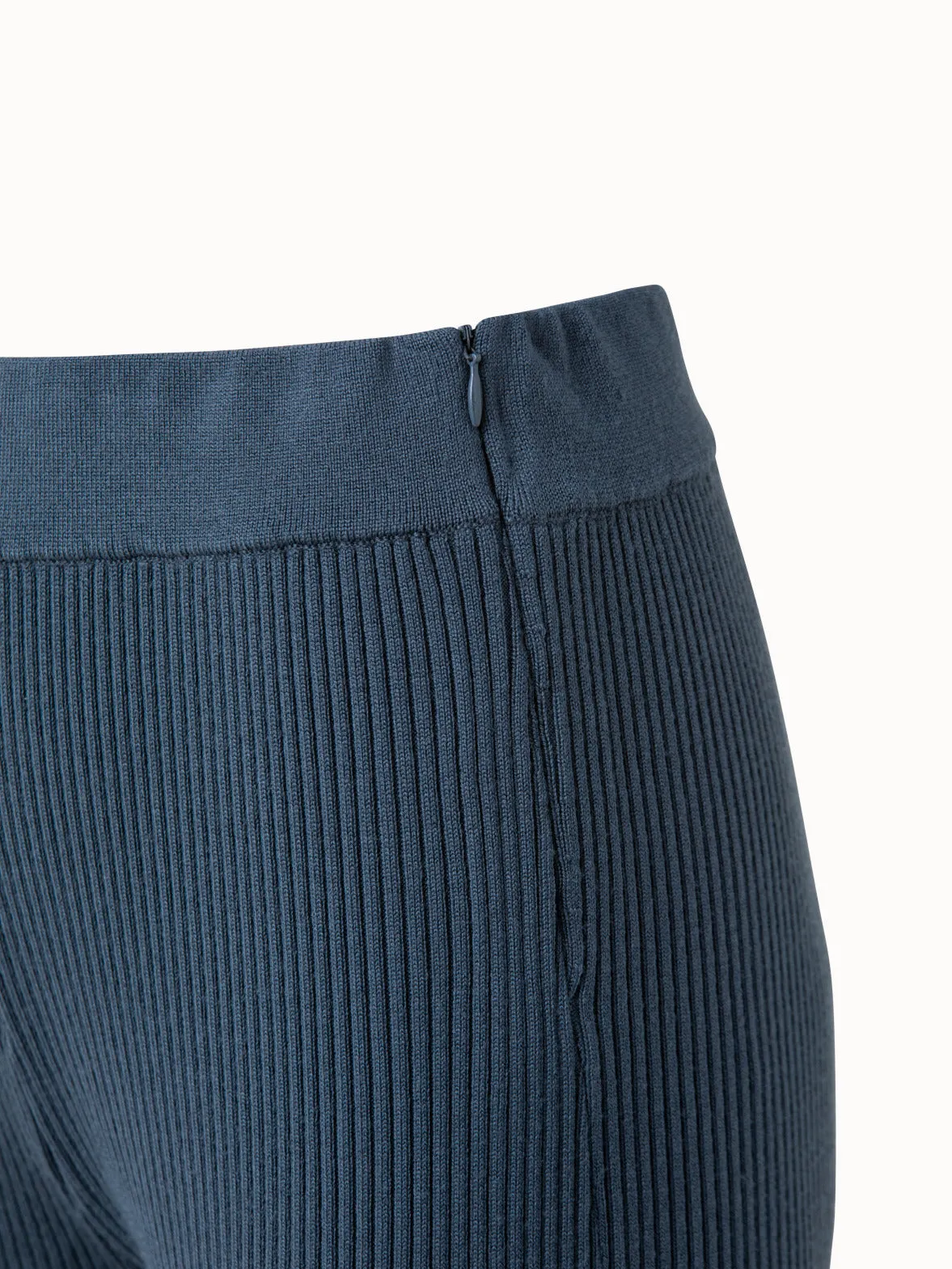 Wool Rib Knit Pants