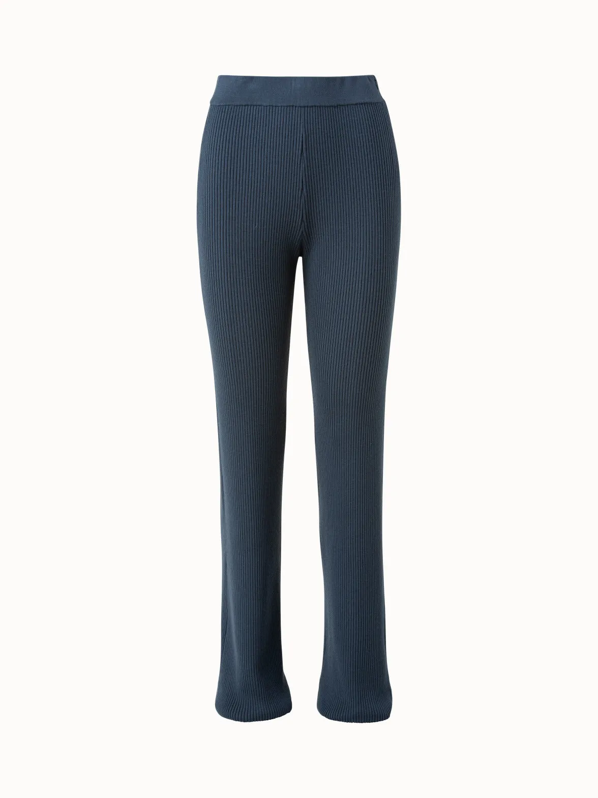 Wool Rib Knit Pants