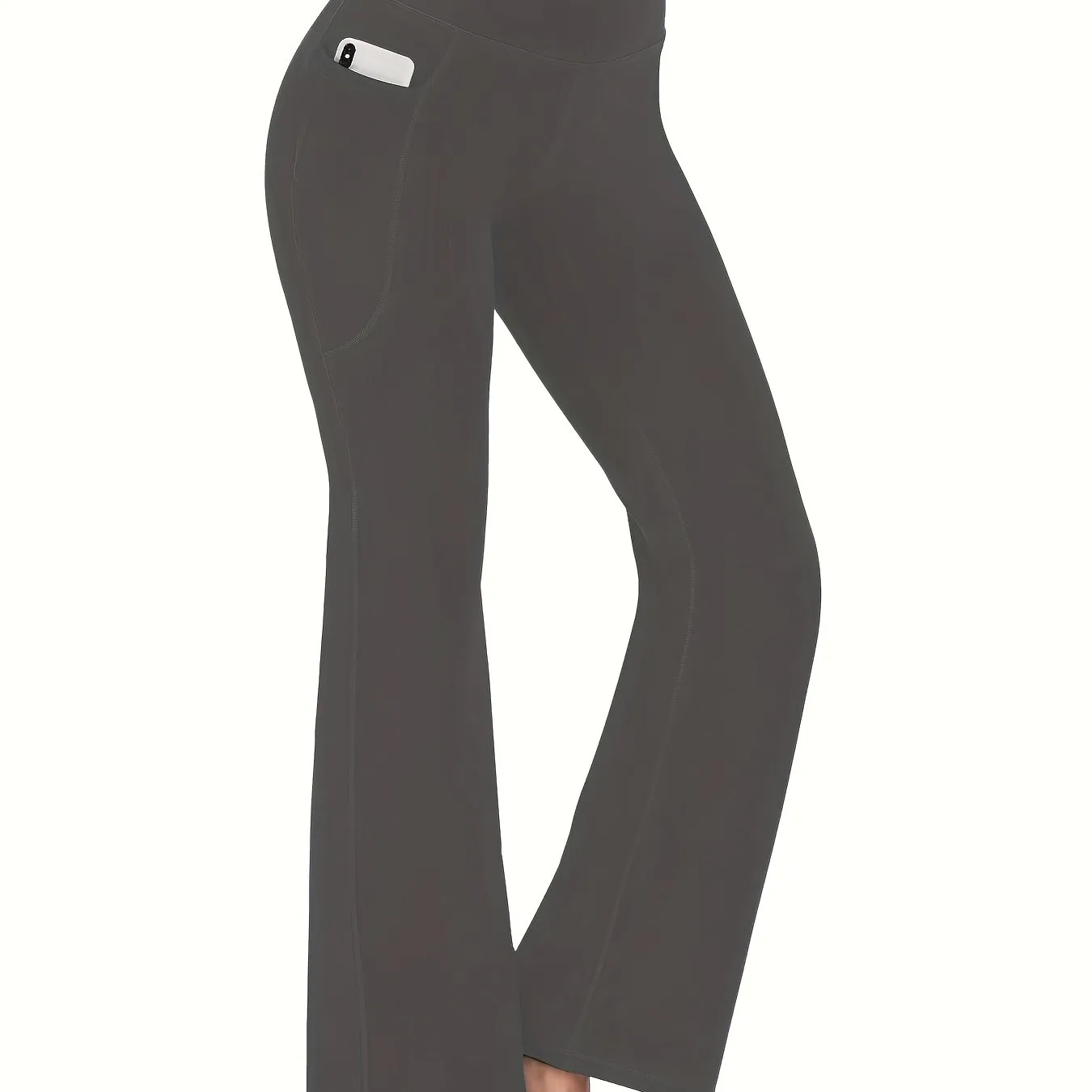xieyinshe  Women's Flare Leggings With Pockets, Flare Pants Bootcut Yoga Pants High Waist Workout Casual Tummy Control