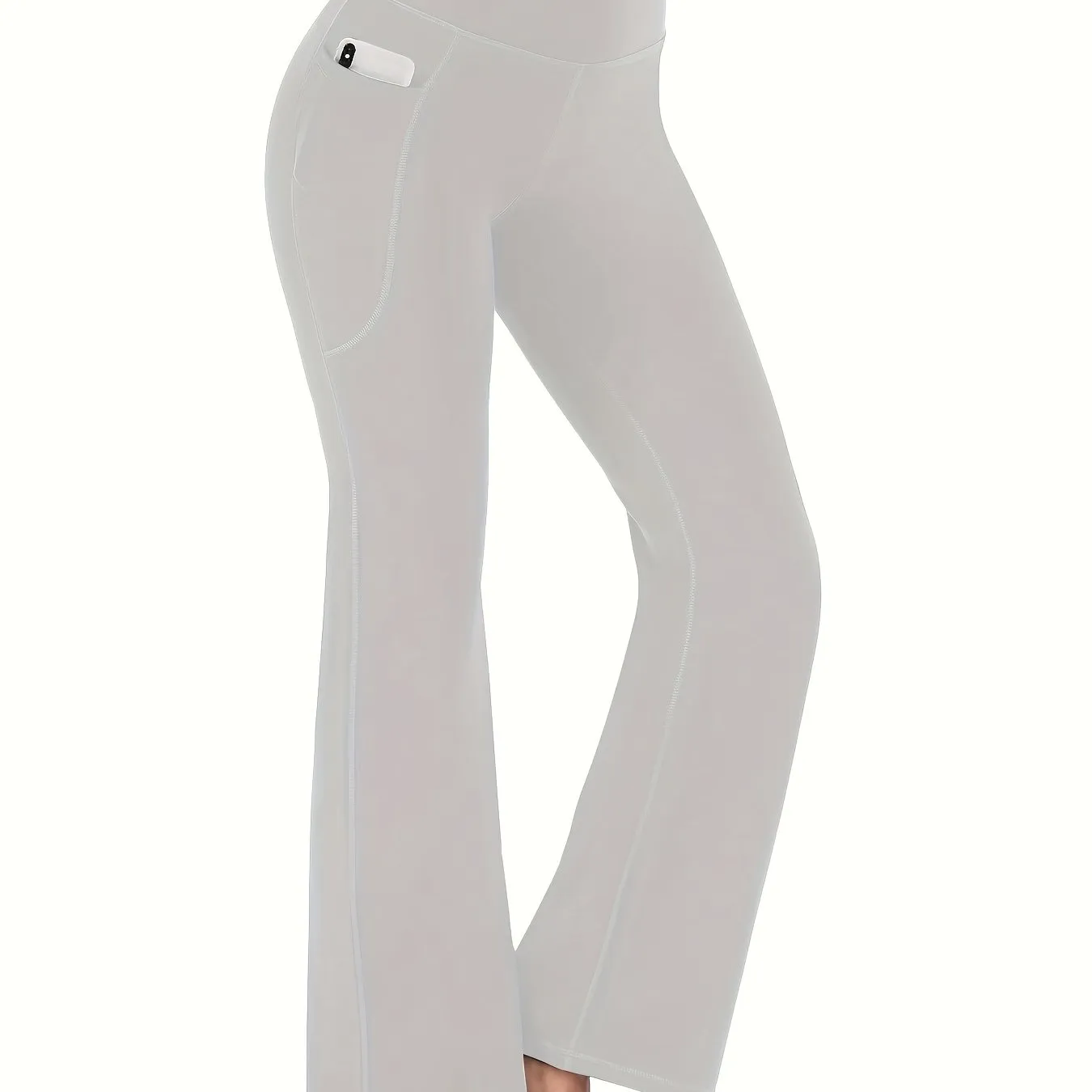 xieyinshe  Women's Flare Leggings With Pockets, Flare Pants Bootcut Yoga Pants High Waist Workout Casual Tummy Control