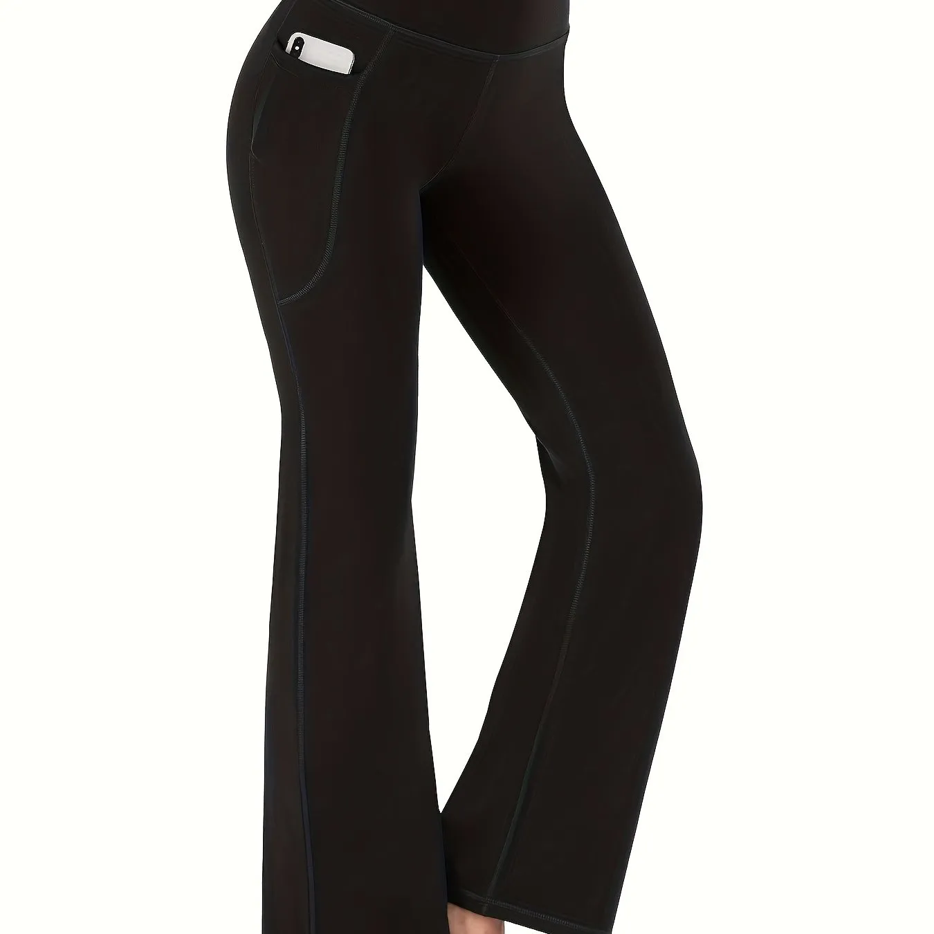 xieyinshe  Women's Flare Leggings With Pockets, Flare Pants Bootcut Yoga Pants High Waist Workout Casual Tummy Control
