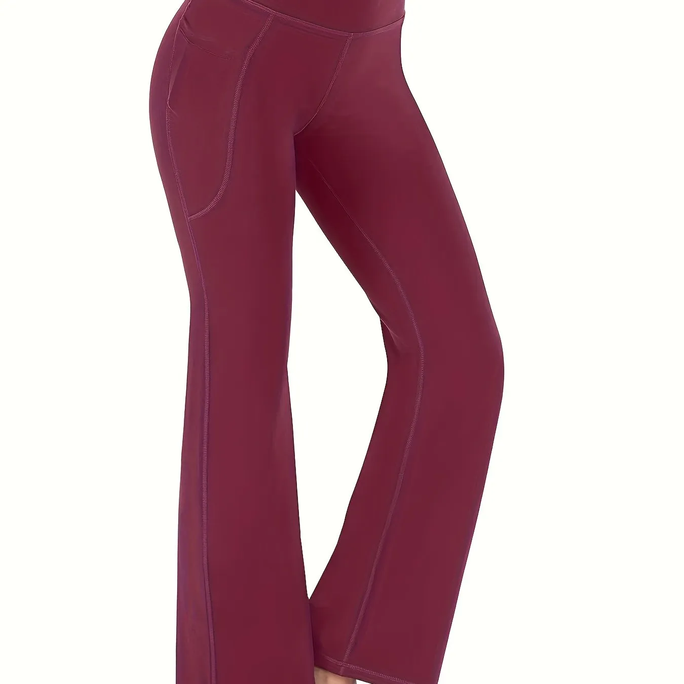 xieyinshe  Women's Flare Leggings With Pockets, Flare Pants Bootcut Yoga Pants High Waist Workout Casual Tummy Control