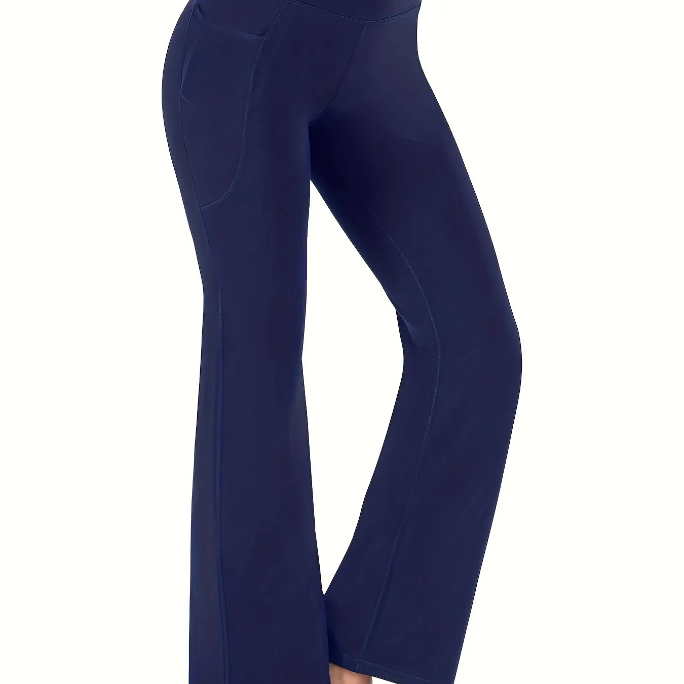 xieyinshe  Women's Flare Leggings With Pockets, Flare Pants Bootcut Yoga Pants High Waist Workout Casual Tummy Control
