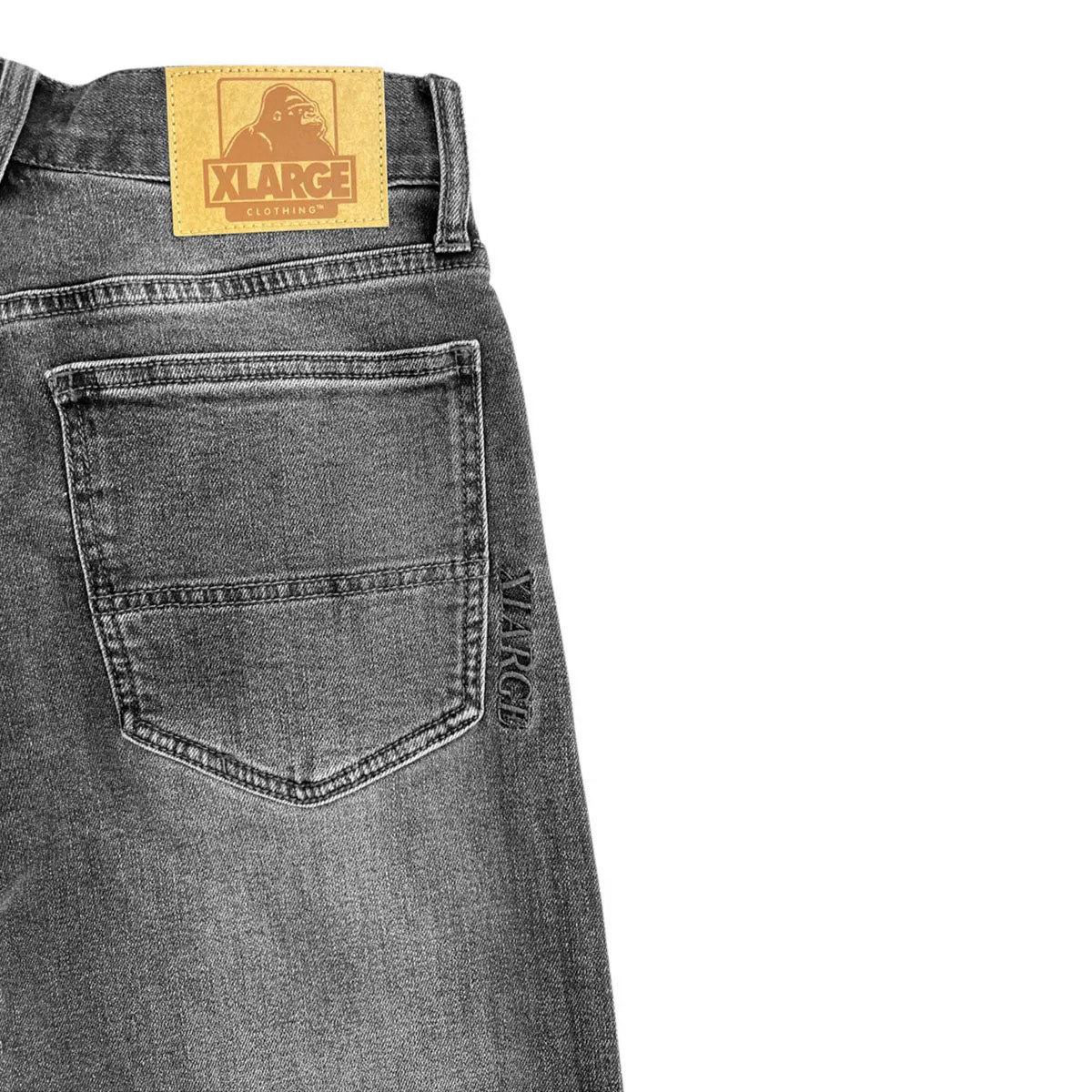 XLarge - Baggy Stretch Denim Pants Washed Black
