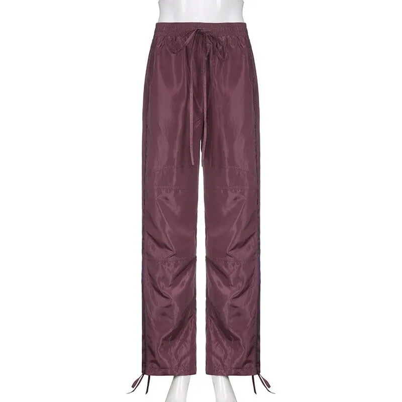 Y2K Purple Track Pants