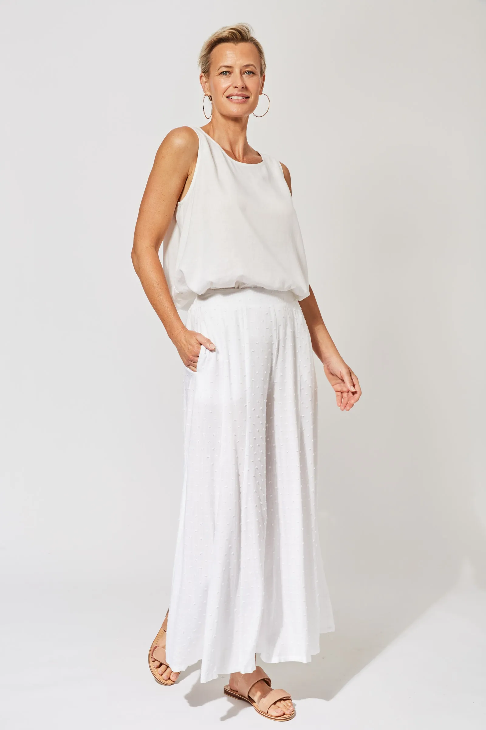 Zanzibar Pant in Ecru by Haven