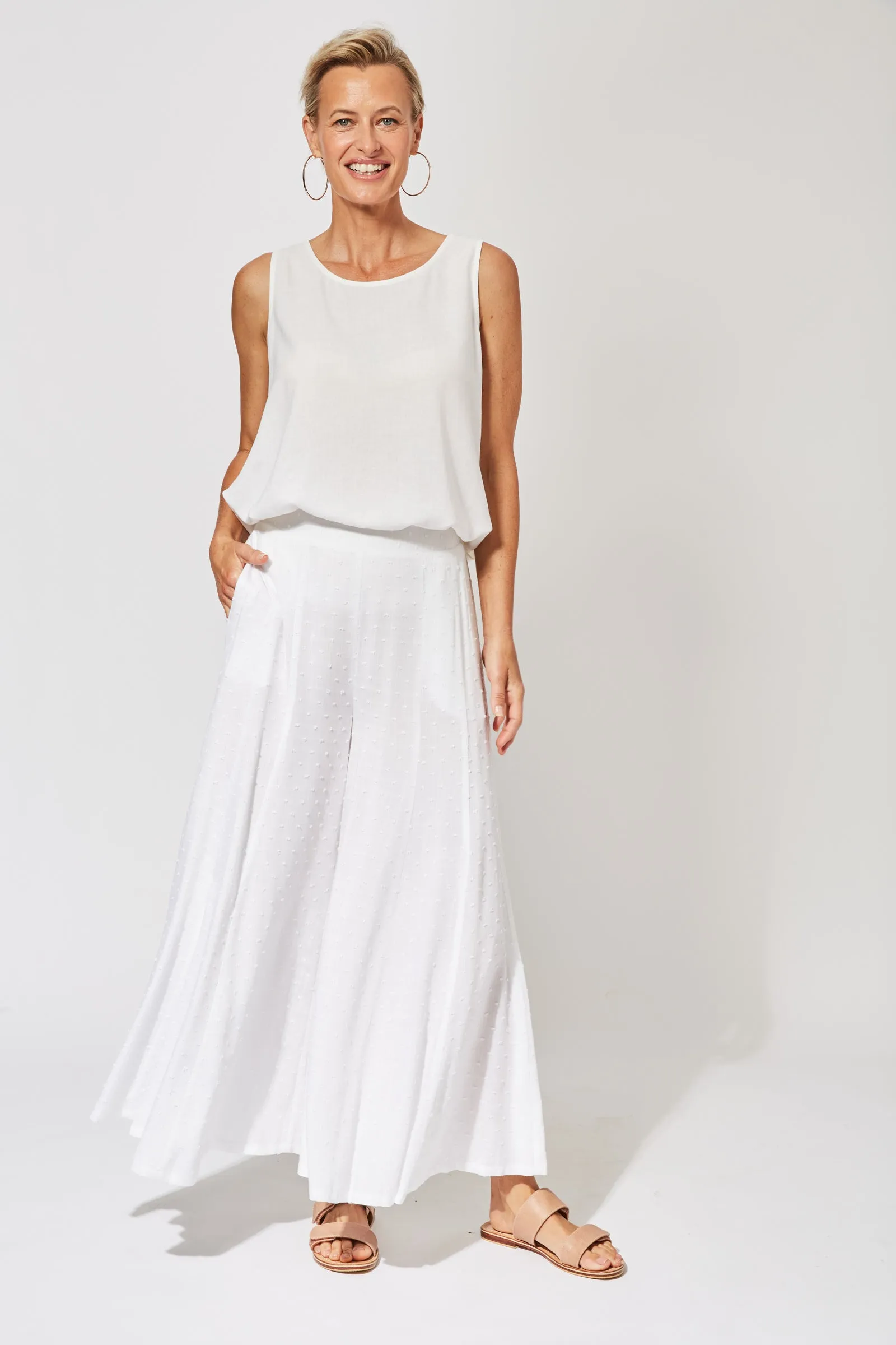 Zanzibar Pant in Ecru by Haven
