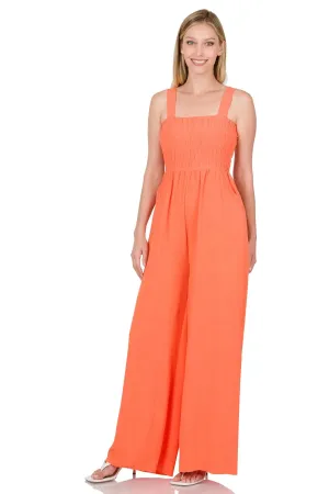 zenana premium KNIT TOP & SOFT WOVEN PANTS JUMPSUIT  QP-1086D4