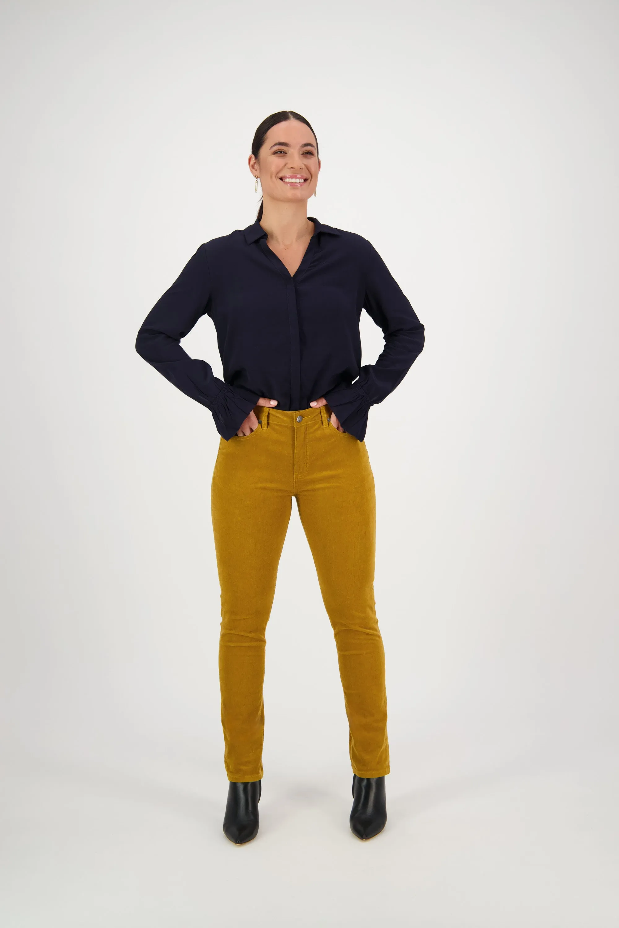 Zip Cord Pants - Mustard