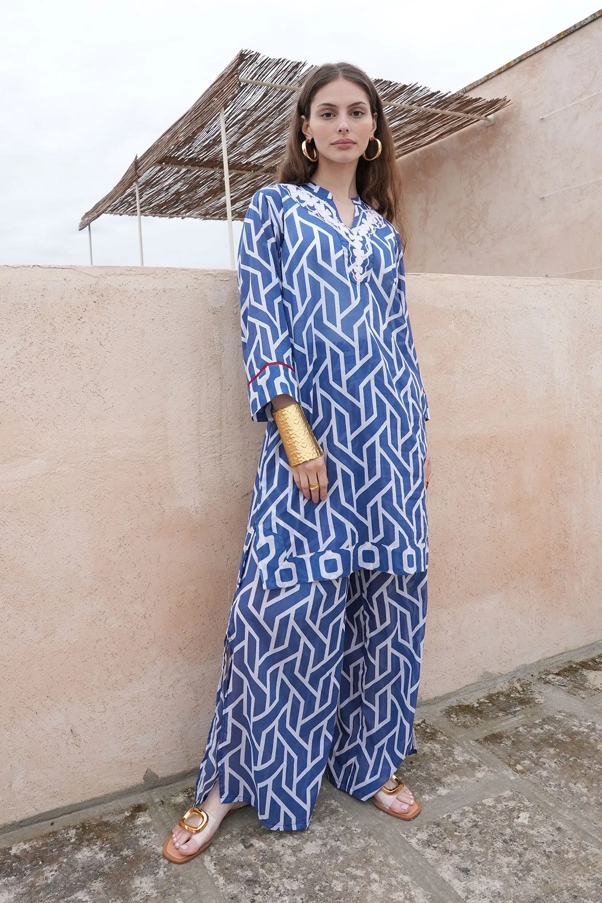 Zole Palazzo Pant Blue